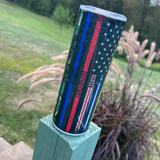 Hero Flag Tumbler | Stainless Steel Double Wall Tumbler