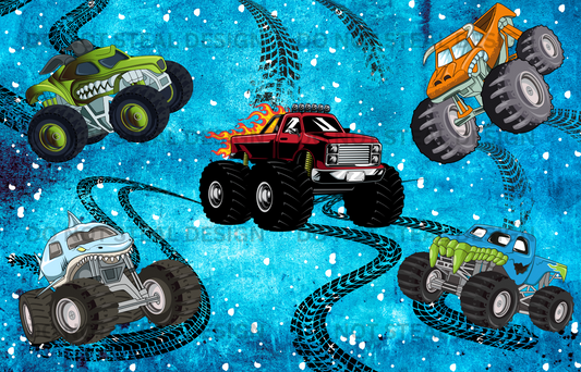 Monster Truck Sippy Cup Instant Digital Download