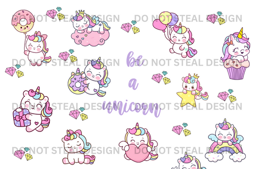 Be A Unicorn Sippy Cup Instant Digital Download