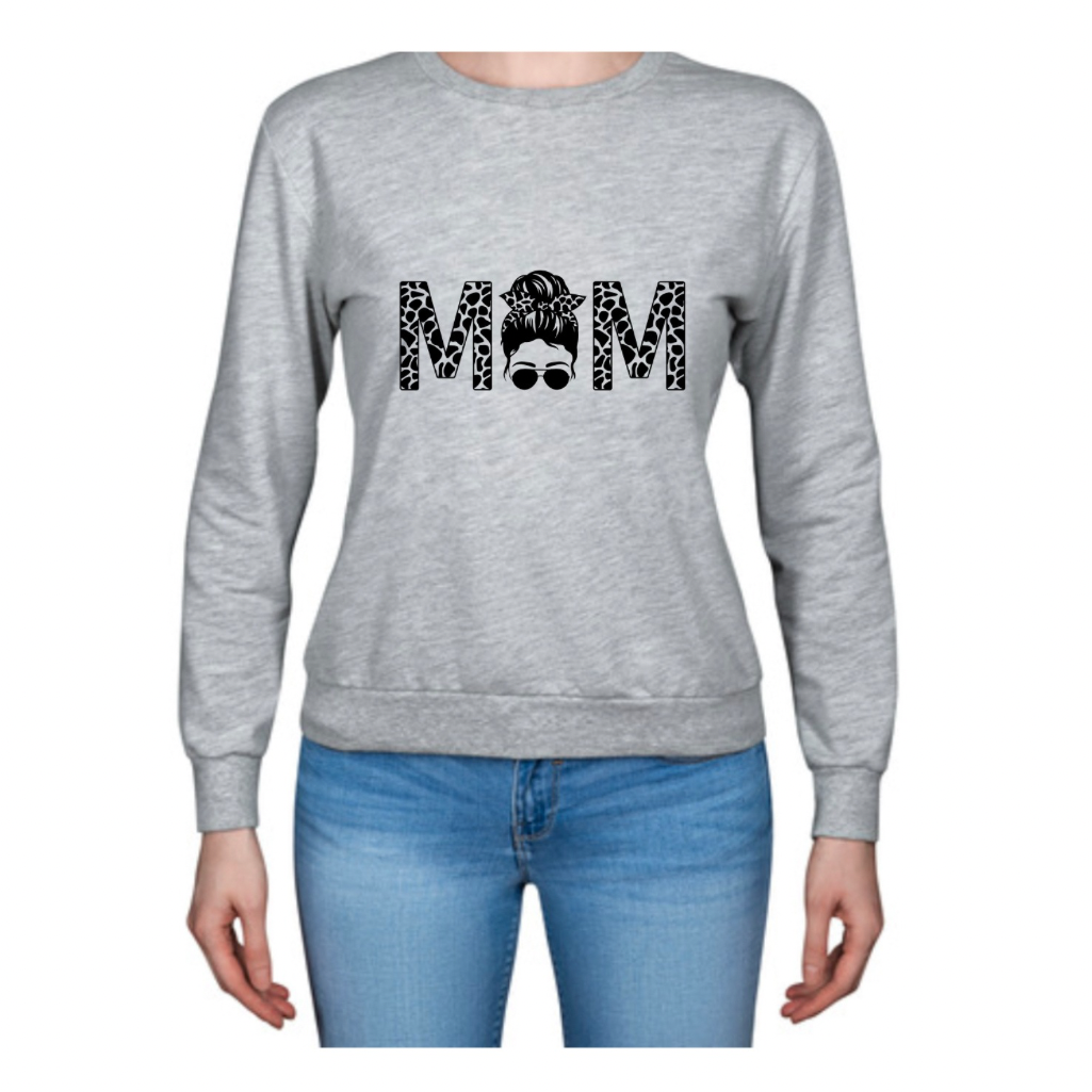 Cow Print Mom Sweatshirt