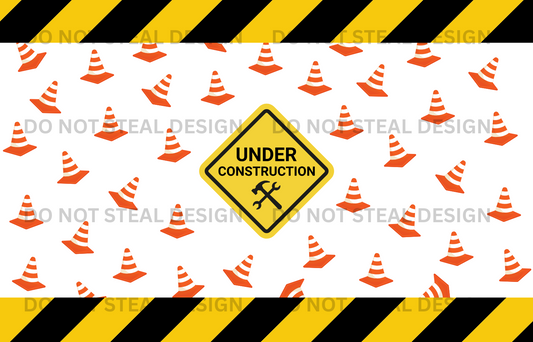 Under Construction Sippy Cup Instant Digital Download