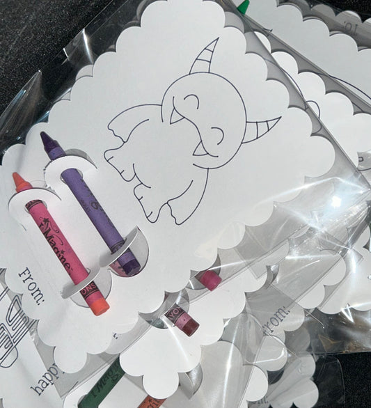 Coloring Cards for Party Favors