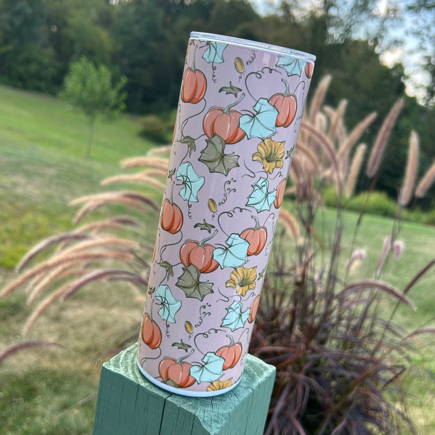 Pink Pumpkin Patch Tumbler | Stainless Steel Double Wall Tumbler