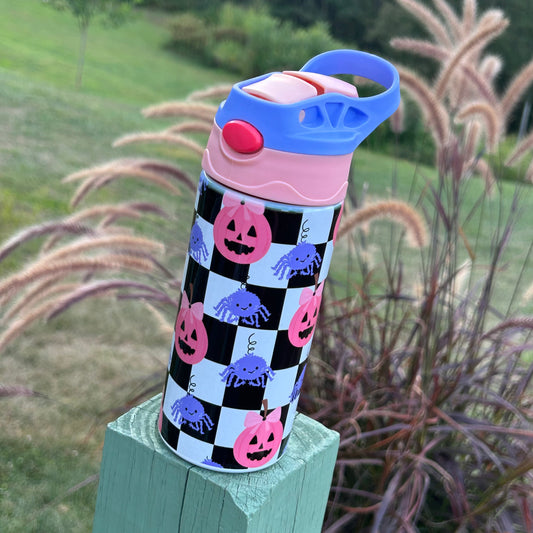 Lil’ Spiders & Smiles Stainless Steel Kids Flip Lid Cup