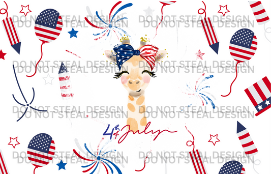 Giraffe Fourth of July Instant Digital Download