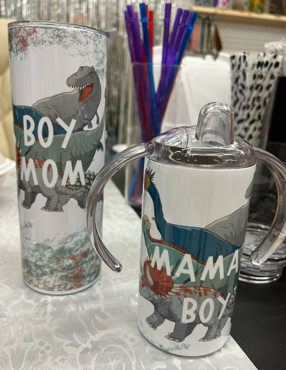 Boy mom & Mama’s Boy Dino Cup Set
