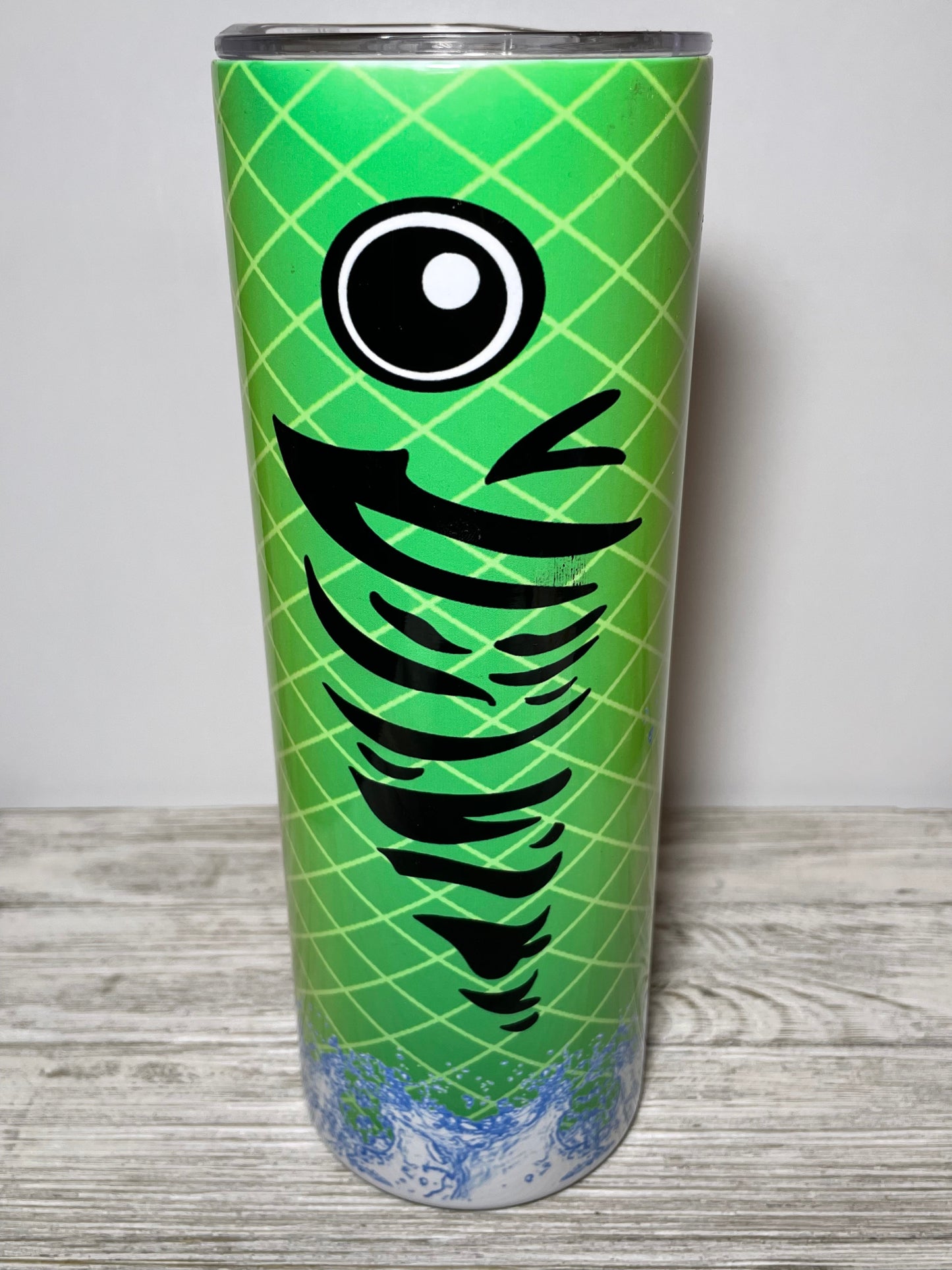 Fish Splash In Green Tumbler
