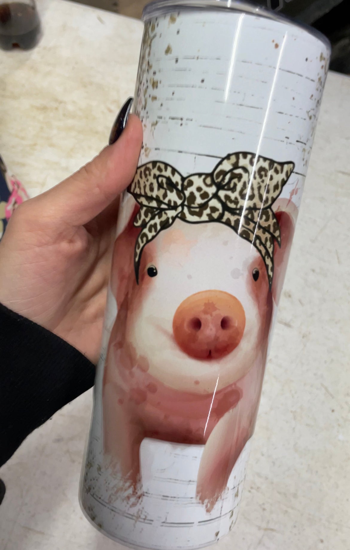 Pig and Cheetah Print RTS 20oz Tumbler