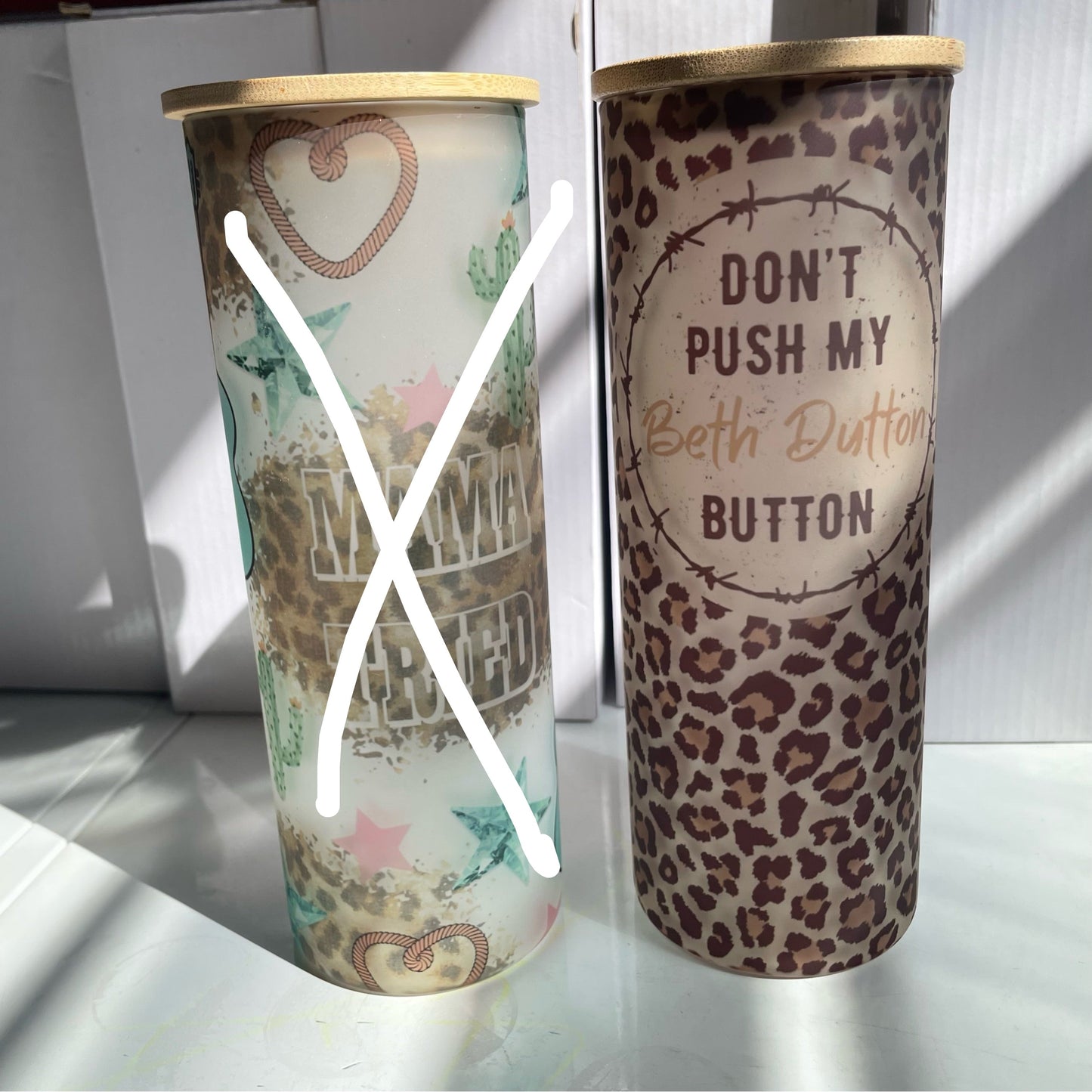 Don’t Push My Buttons 25oz. Glass Tumbler
