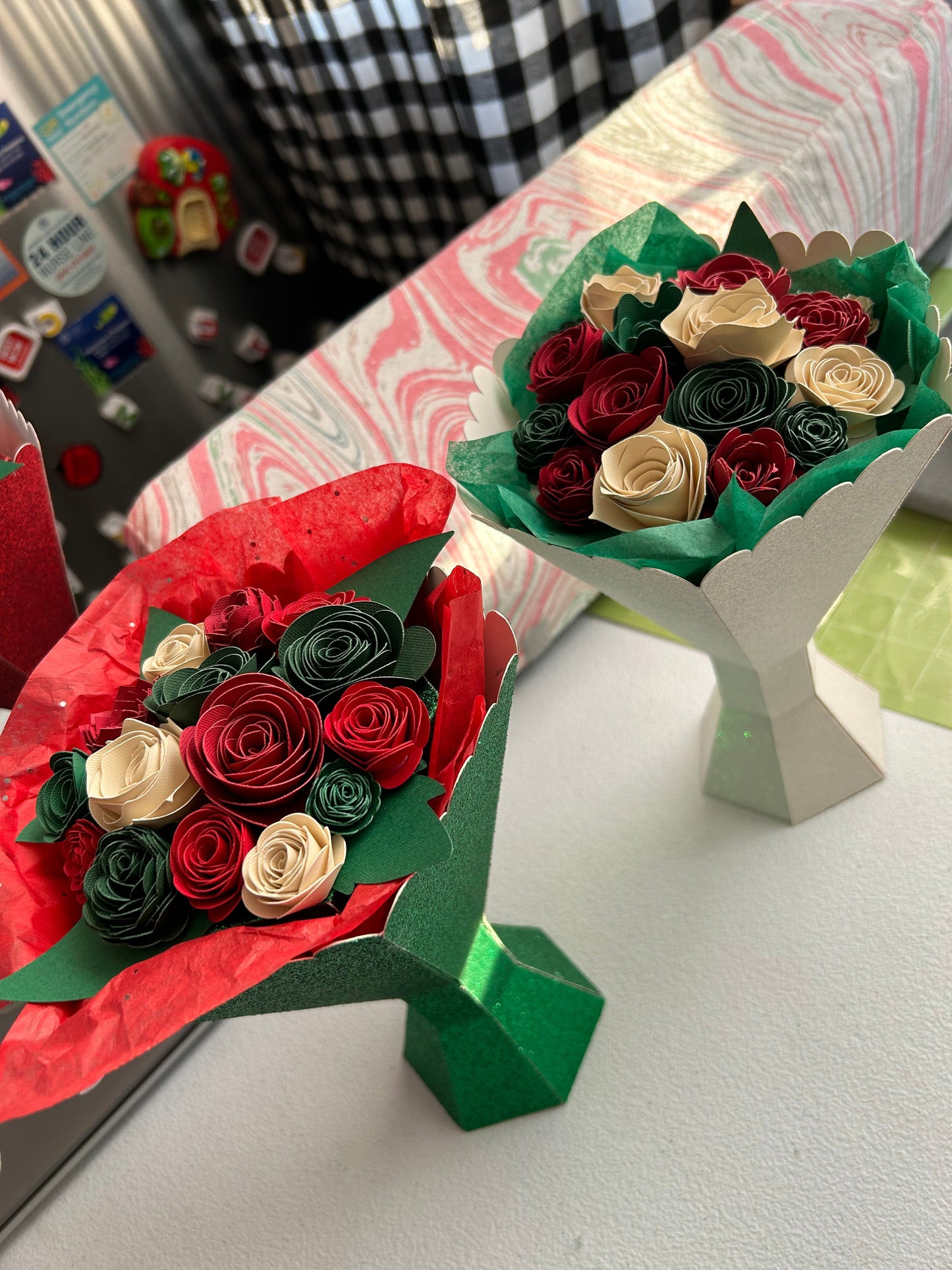 Cardstock Flower Bouquet Gift Box