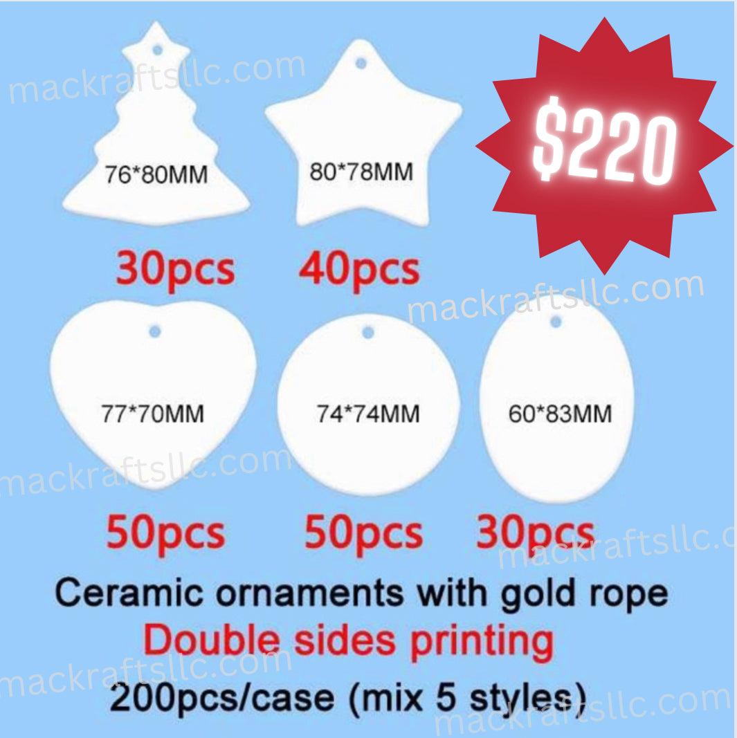 BLANK SUBLIMATION Ready To Print Ceramic Double Sided Printing