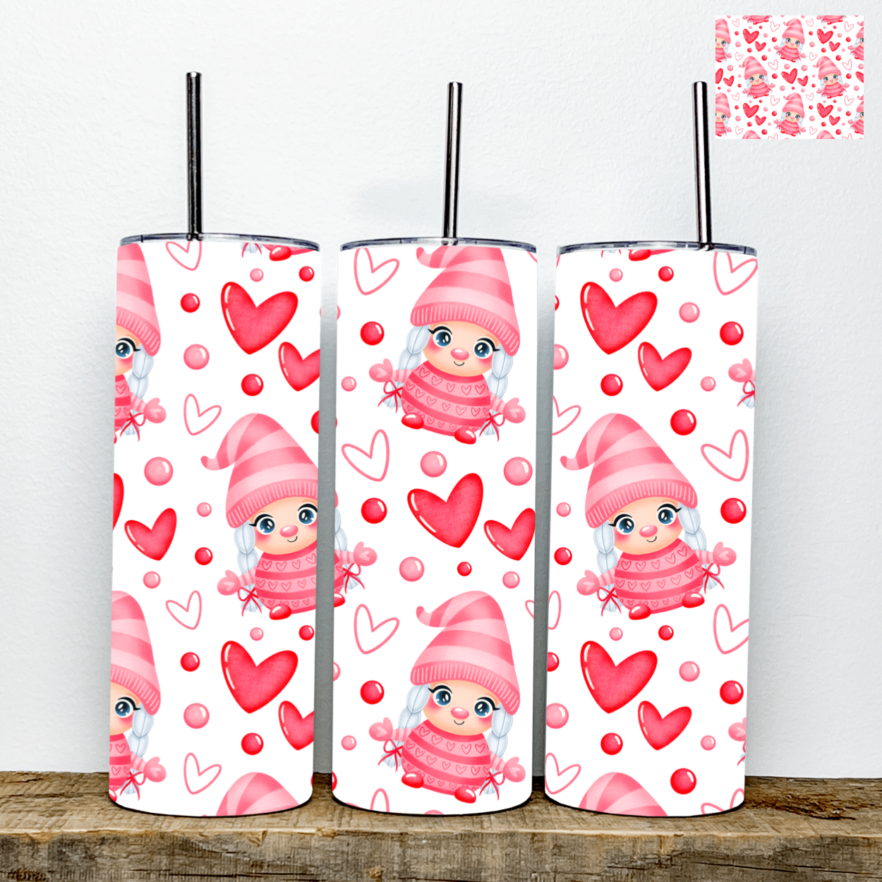 Valentine’s Day Tumbler | Stainless Steel Double Wall Tumbler