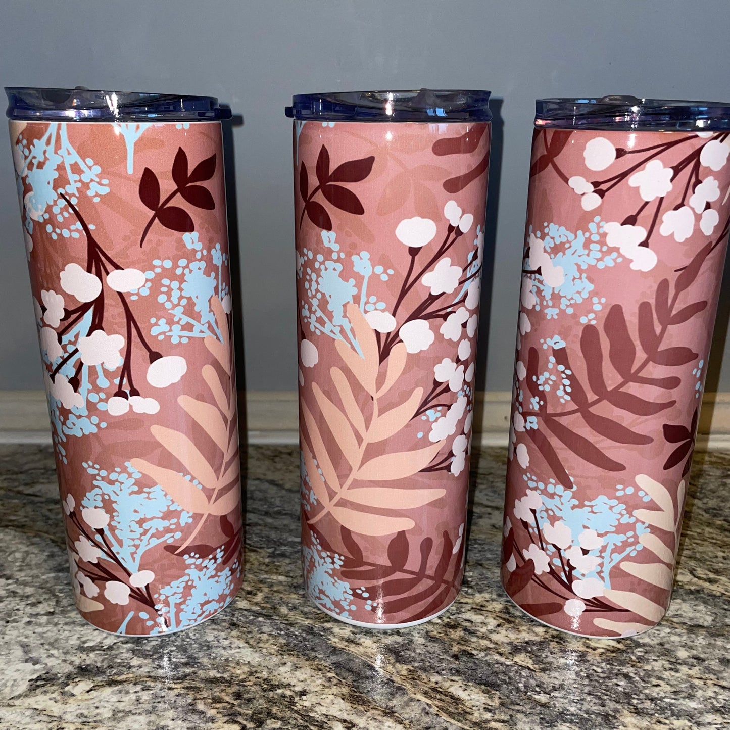 Sprinkle of Blue Flowers RTS 20oz Tumbler