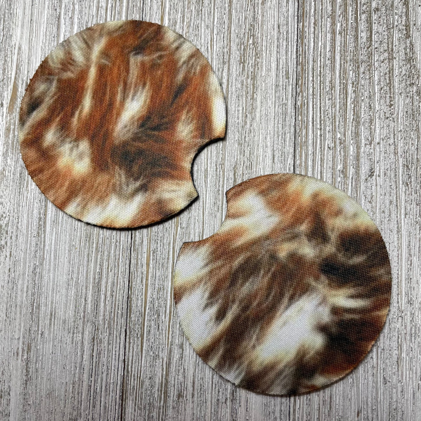 Cow Print / Fur Pattern Drink Coaster set of 2