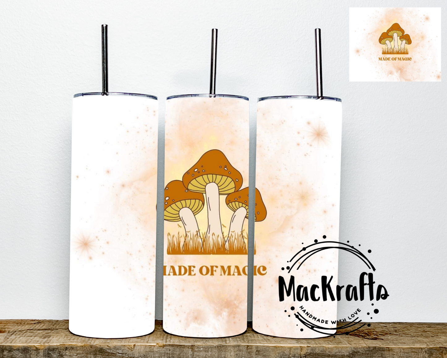 Magic Mushroom Tumbler | Stainless Steel Double Wall Tumbler