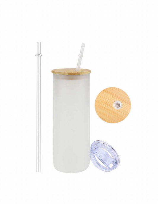 BLANK 25oz MATTE/FROSTED GLASS Straight Tumblers | Case of 25