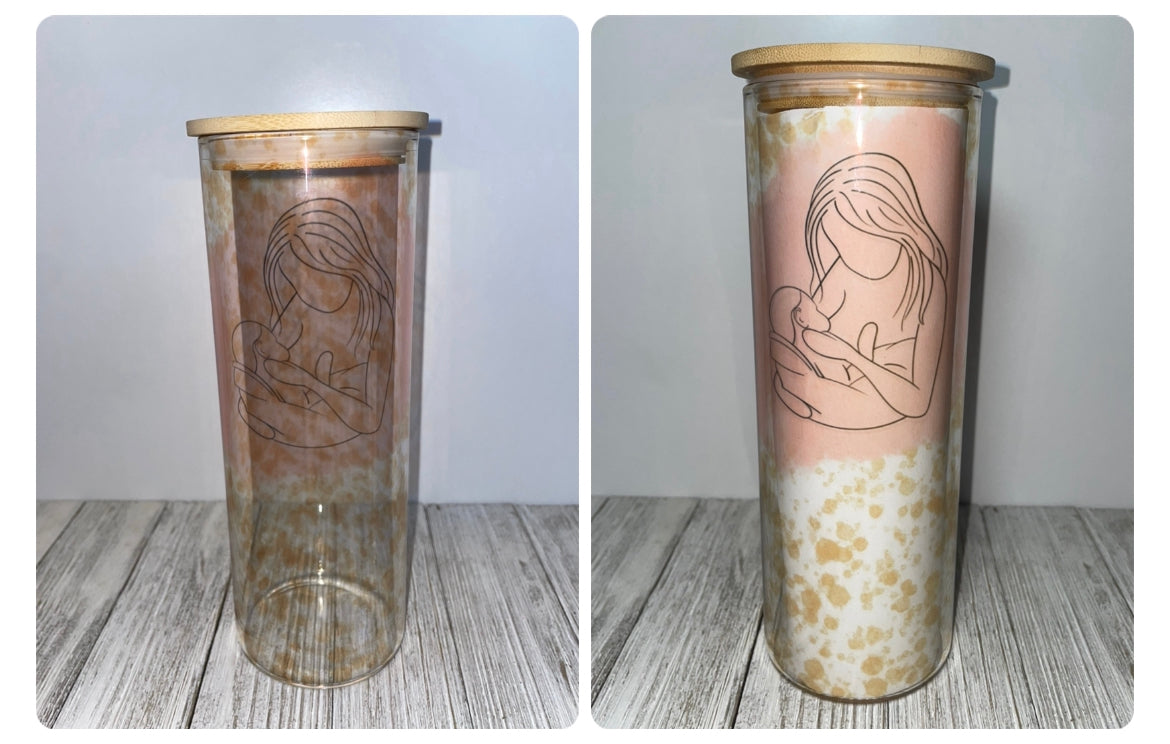 Breastfeeding Mama 25oz. Glass Tumbler