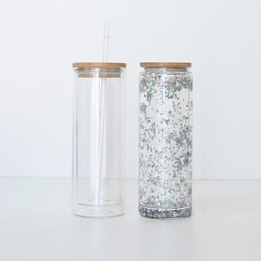 BLANK 20oz. Snow globe CLEAR GLASS Straight Tumblers | Case of 25