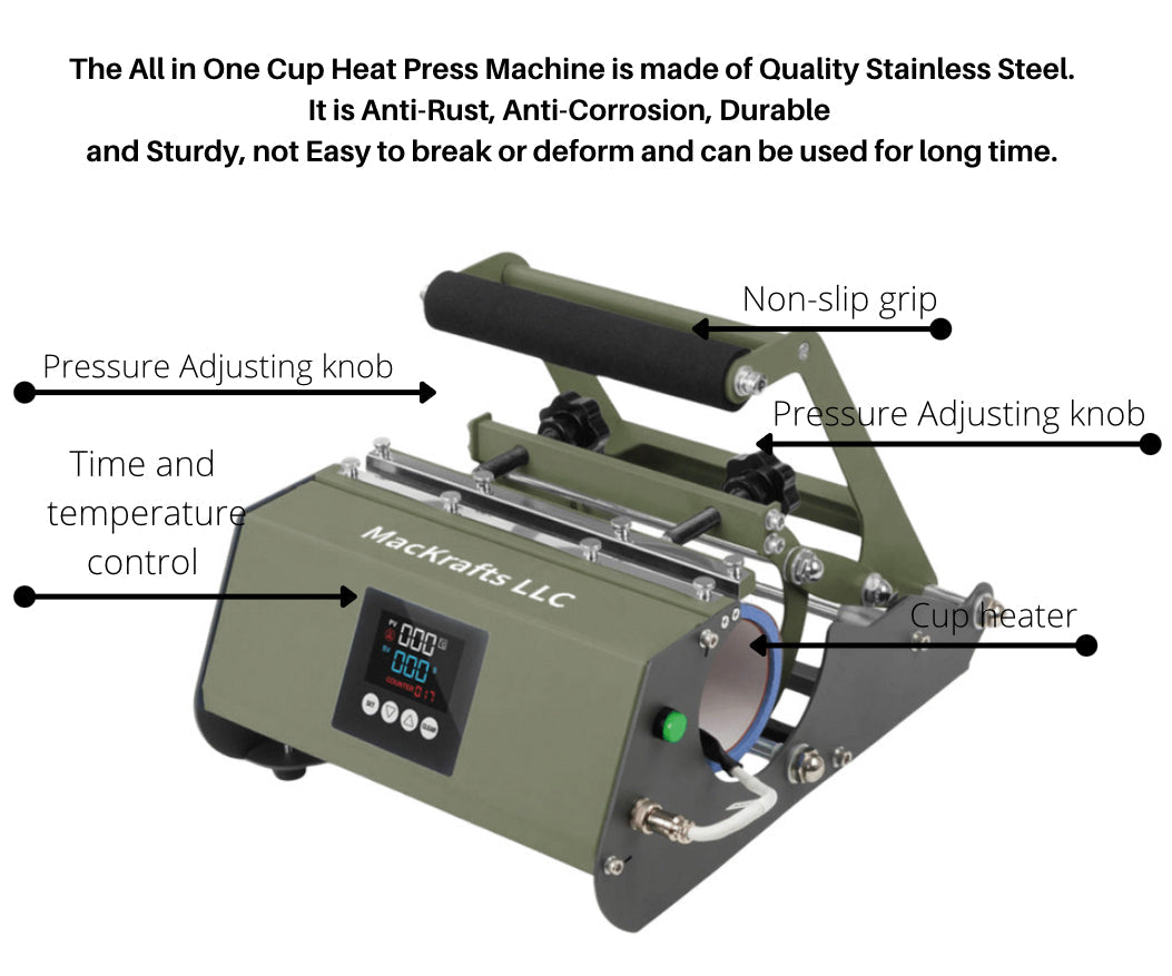 HUGE SALE!!! Elite Pro All In One Cup Press | Up to 30oz Tumbler Heat Press | Sublimation Tumbler Heat Press Machine | Mug Heat Press