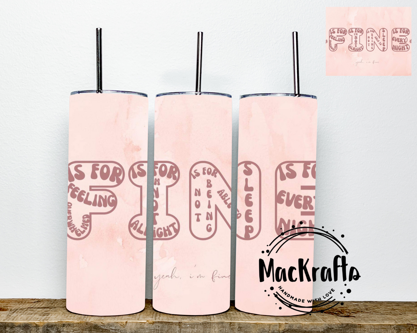 FINE Tumbler | Stainless Steel Double Wall Tumbler