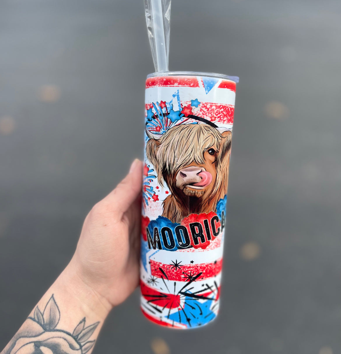 Moorica Cow 20 oz. Stainless Steel Tumbler