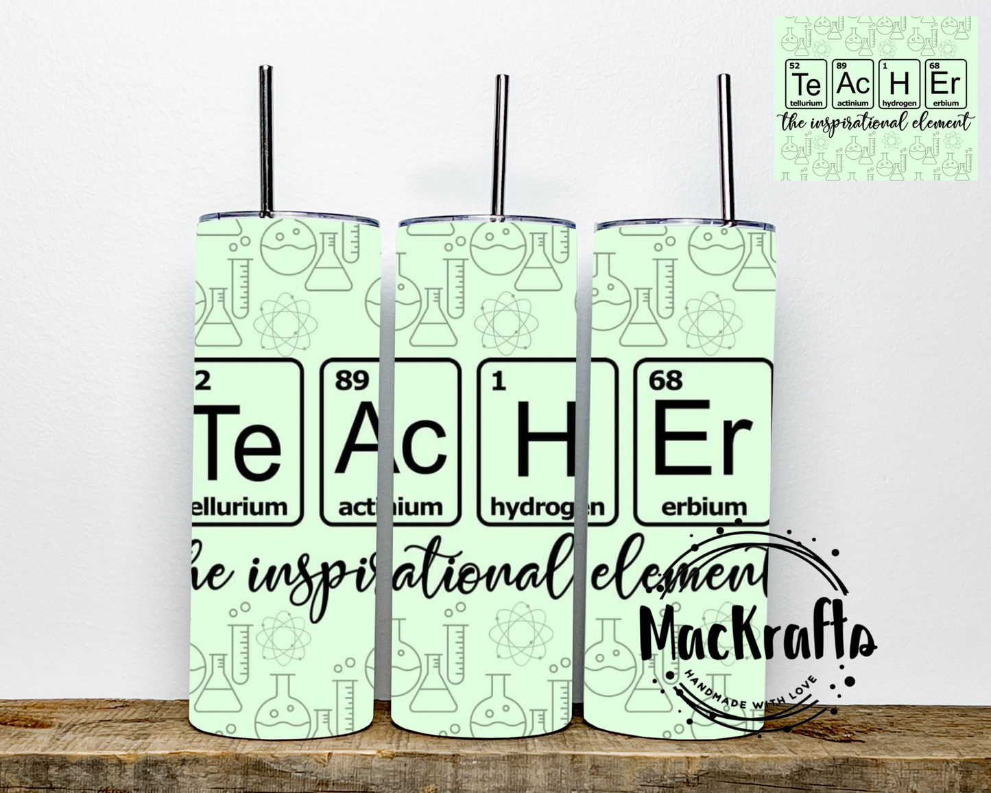 The Inspirational Element Teacher Tumbler | Stainless Steel Double Wall Tumbler