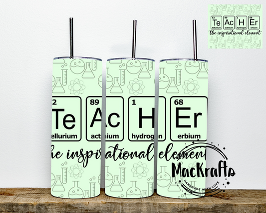 The Inspirational Element Teacher Tumbler | Stainless Steel Double Wall Tumbler