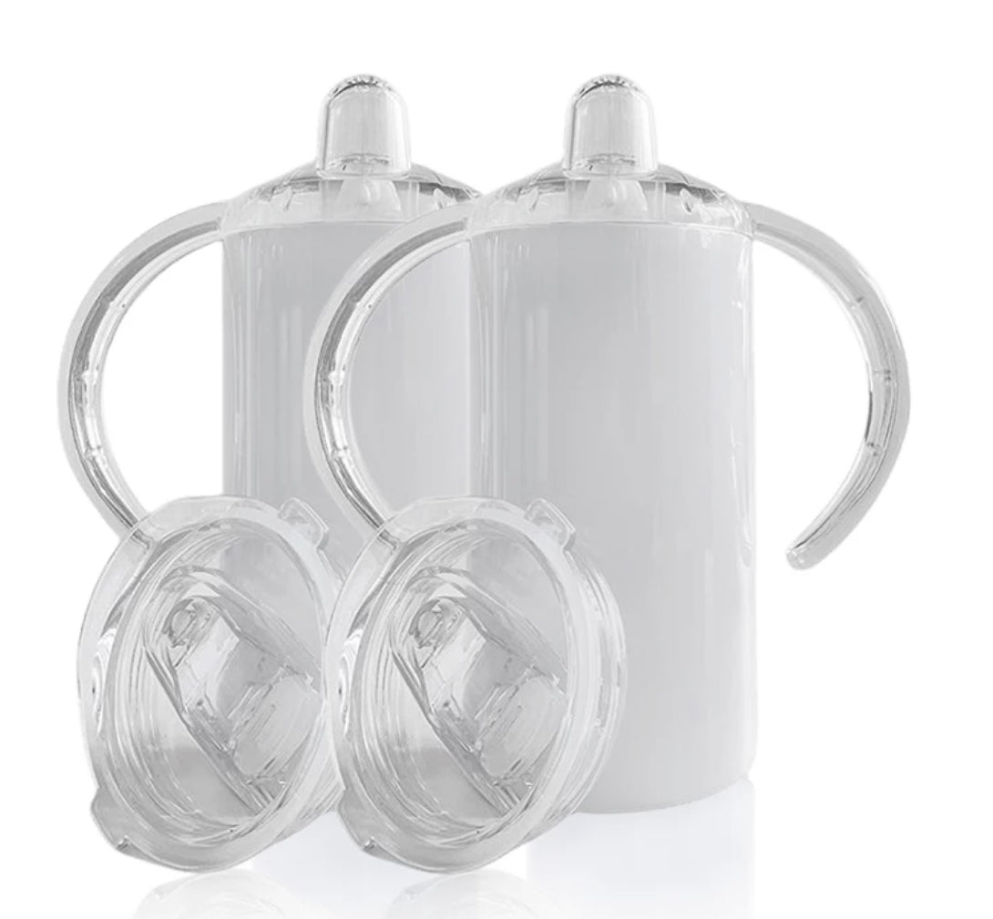 Blank 12oz Sublimation Double Wall Stainless Steel Sippy Cup - 1pc