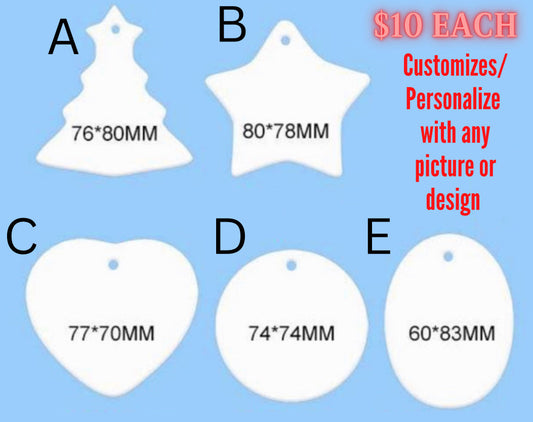 Custom | Personalized Ceramic Ornament