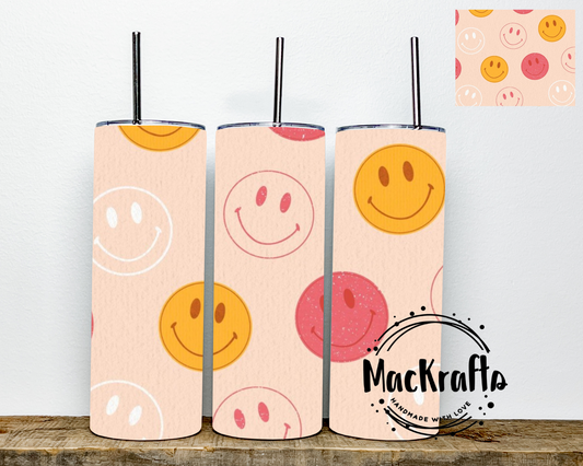 Happy Faces Tumbler | Stainless Steel Double Wall Tumbler