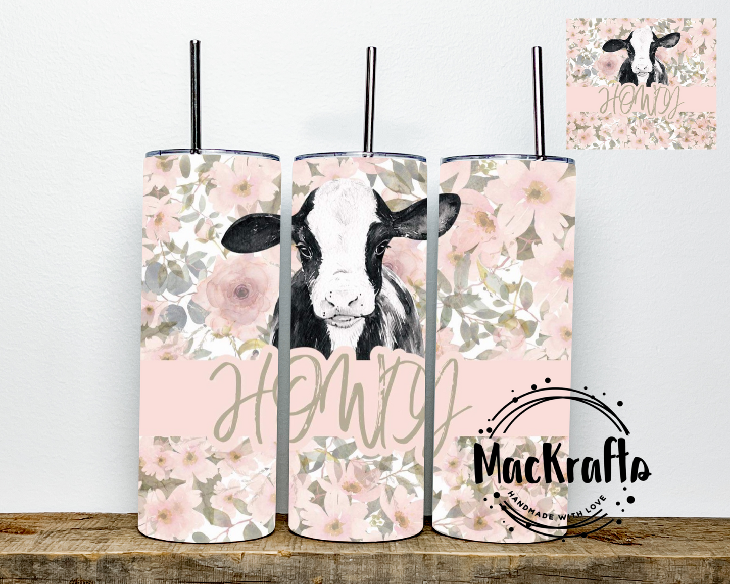 Howdy Cow Tumbler | Stainless Steel Double Wall Tumbler