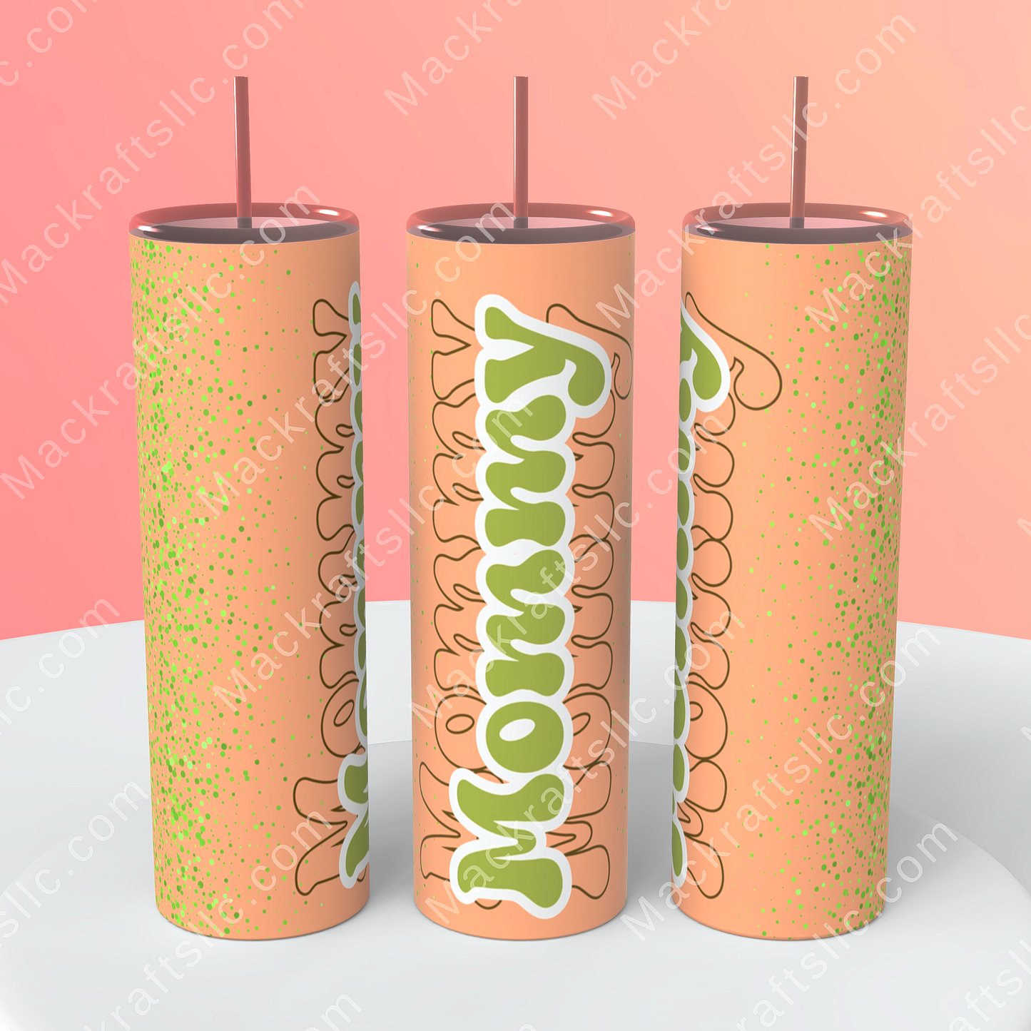Mommy Green Glitter Tumbler | Stainless Steel Double Wall Tumbler