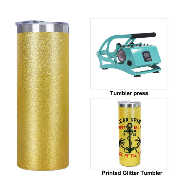 BLANK 20oz GLITTER tumbler / textured glitter Straight Tumblers | Case of 25