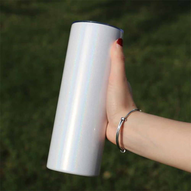 BLANK 20oz Sublimation GLITTER/Holographic Straight Tumblers | Case of 25
