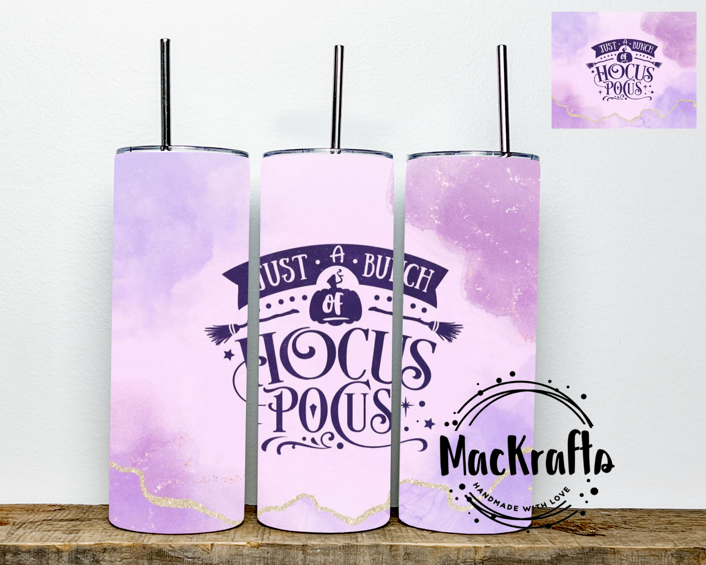 Purple Bunch of Halloween Tumbler | Stainless Steel Double Wall Tumbler