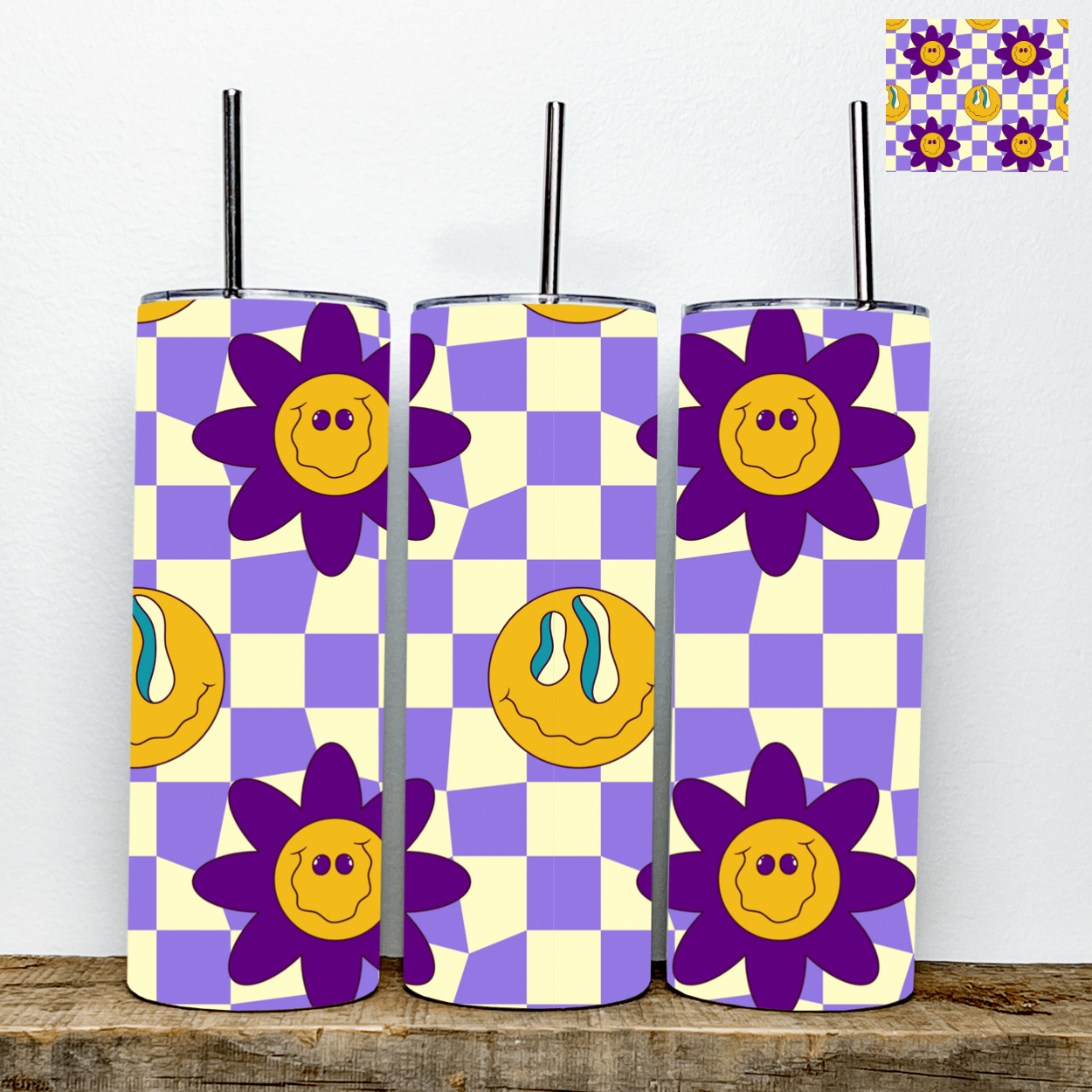 Purple Drunk Smiles Tumbler | Stainless Steel Double Wall Tumbler