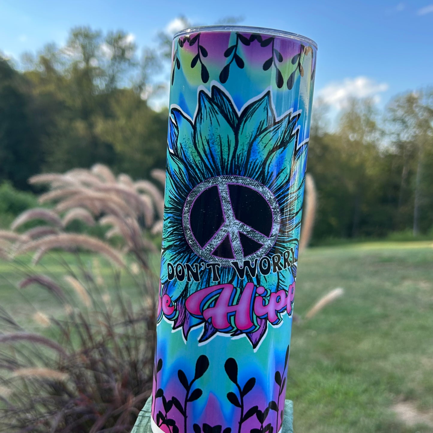 Don’t Worry Be Hippie Tumbler | Stainless Steel Double Wall Tumbler
