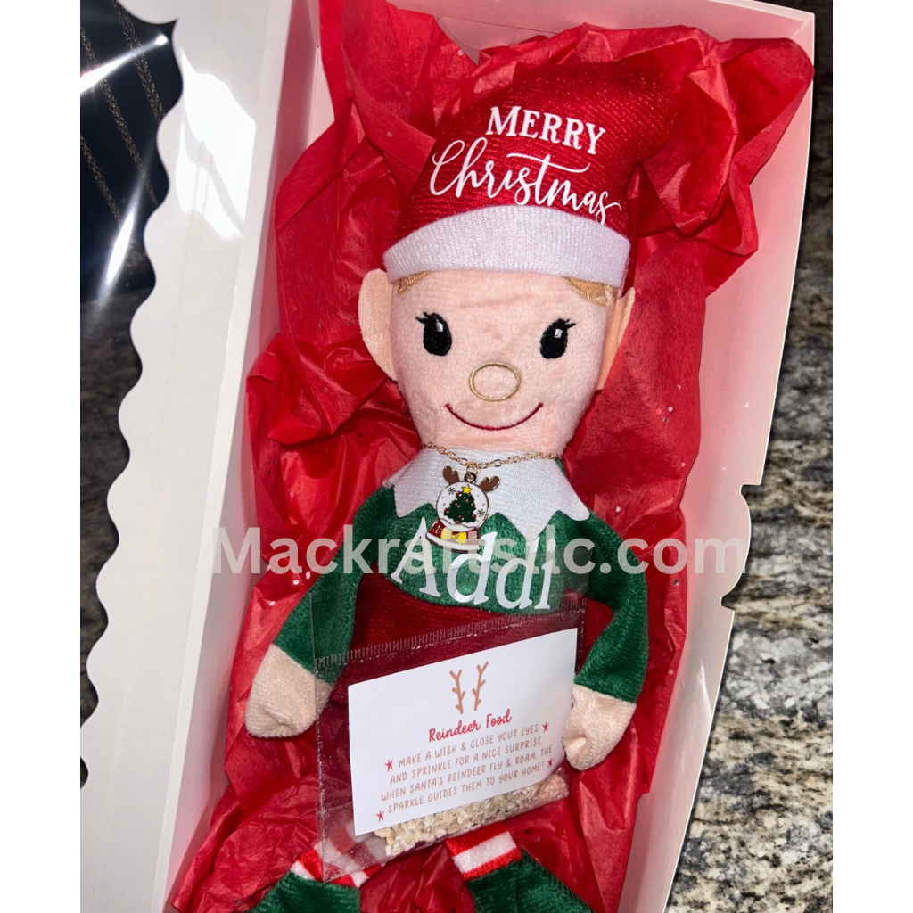 The Elfie Stuffy - With FREE personalization Christmas Elf Stuffy