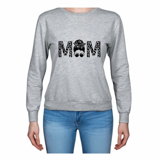 Cow Print Mom Sweatshirt