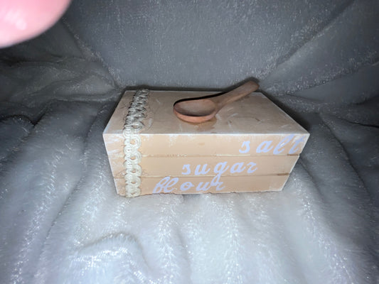 Salt Sugar Flour Handcrafted Crate