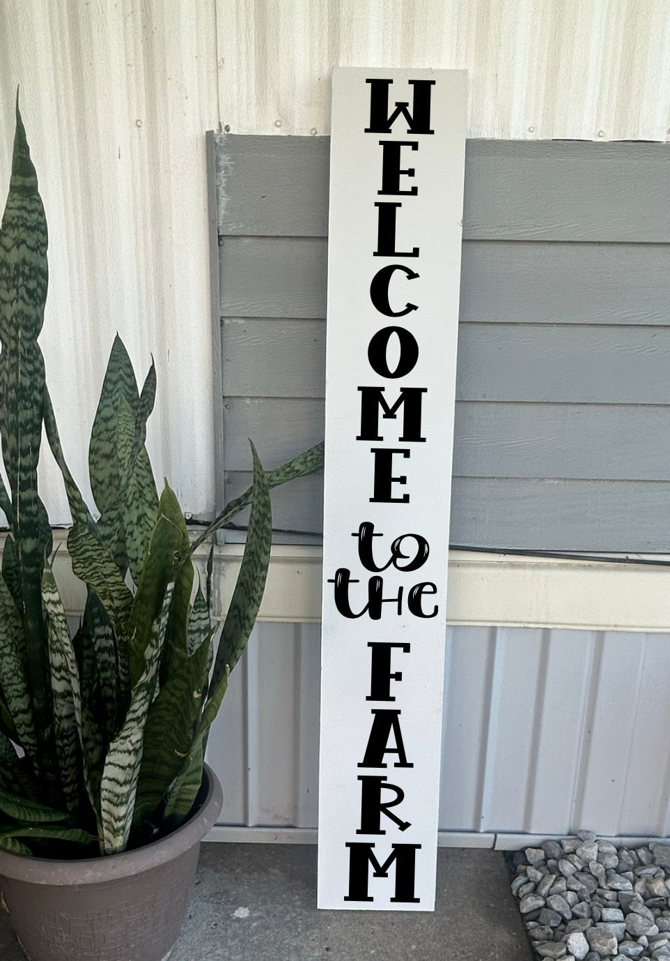 Welcome To The Farm Handcrafted Wooden Porch Sign