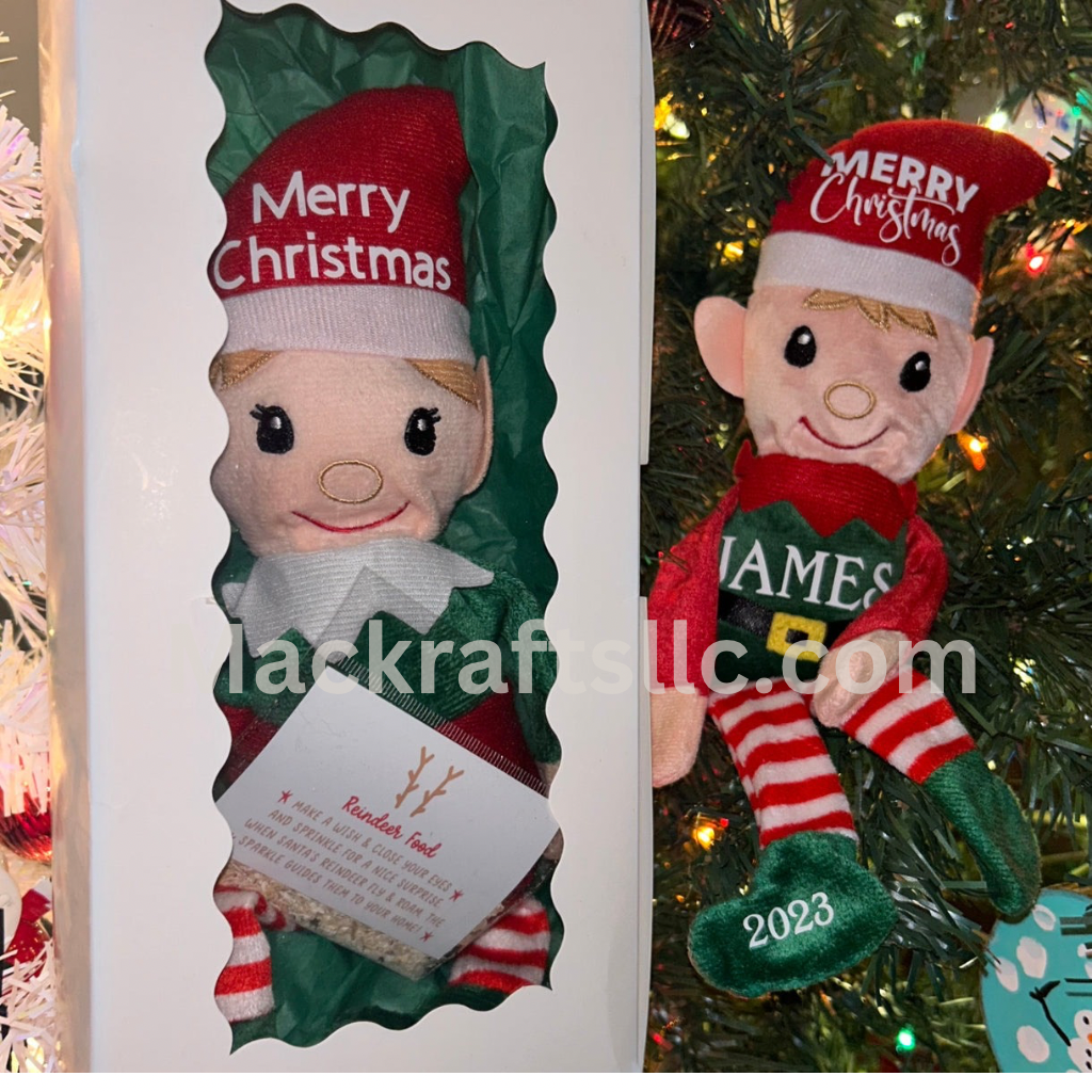 The Elfie Stuffy - With FREE personalization Christmas Elf Stuffy