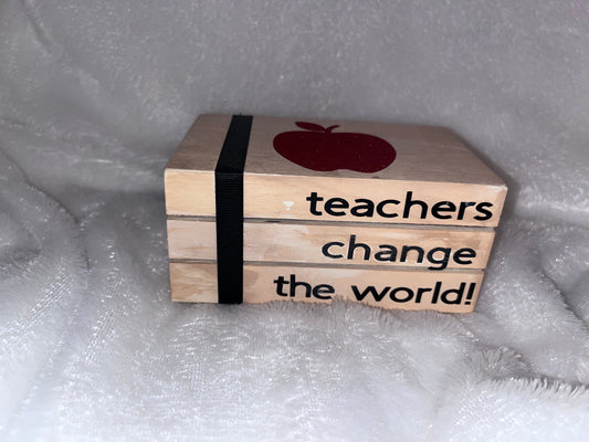 Teachers Change The World Handcrafted Crate