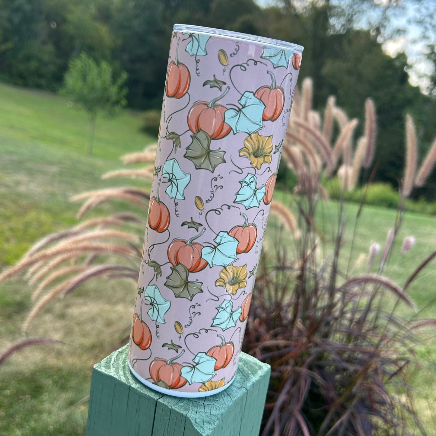 Pink Pumpkin Patch Tumbler | Stainless Steel Double Wall Tumbler
