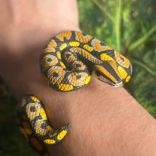Yellow snake bracelet accessory