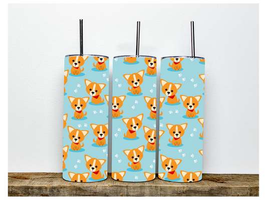 Cute Corgis Tumbler | Stainless Steel Double Wall Tumbler