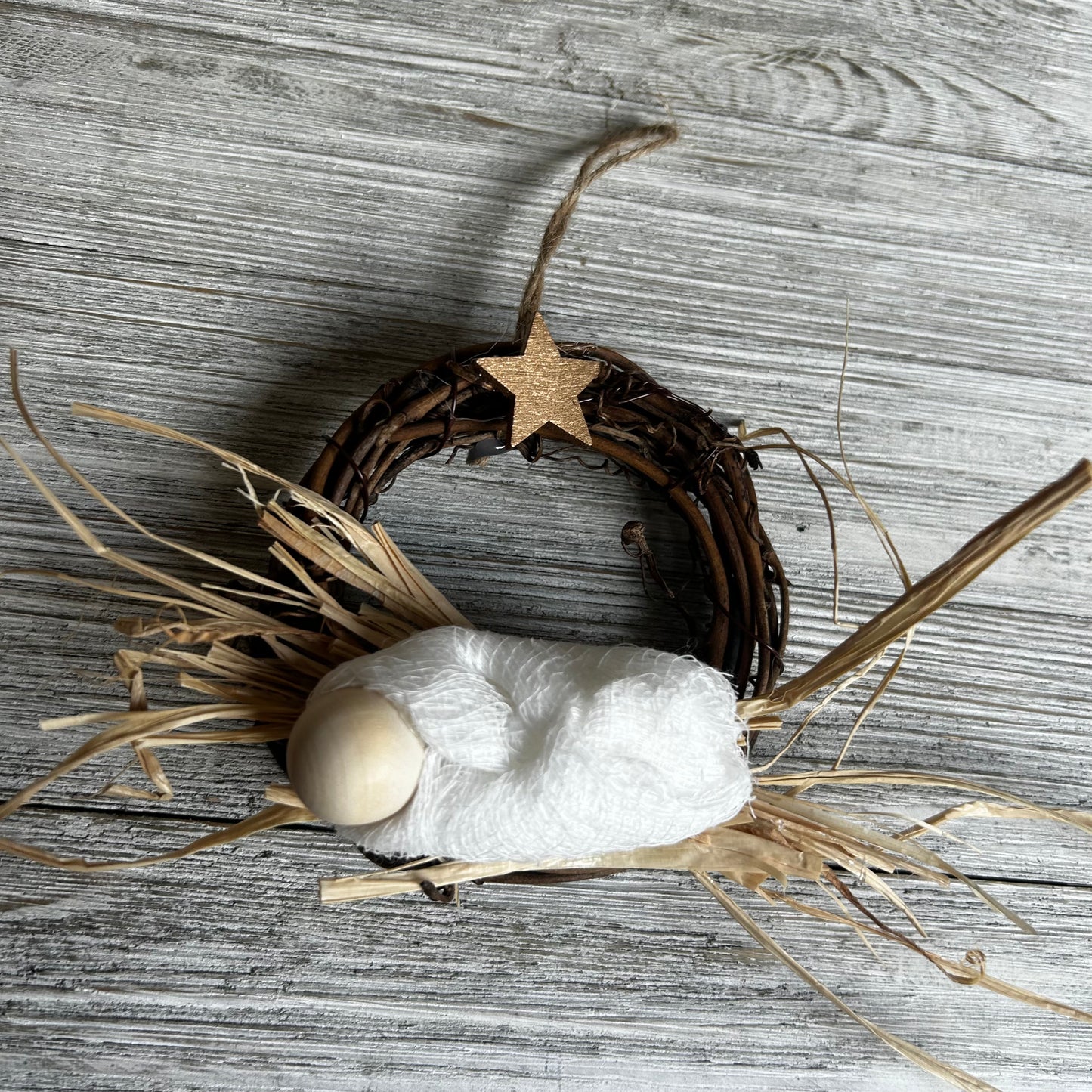 Baby Jesus Primitive Christmas Ornament - Handmade | LIMITED SUPPLY