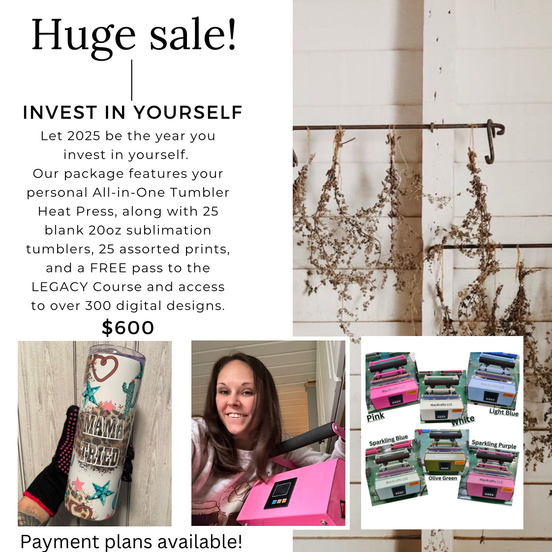 HUGE SALE! Invest In Yourself Package Deal for 2025