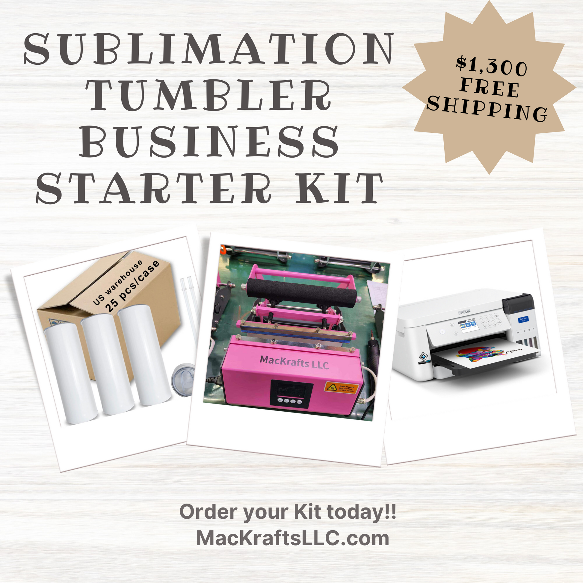 Sublimation Tumbler Business Starter Kit – MacKrafts LLC