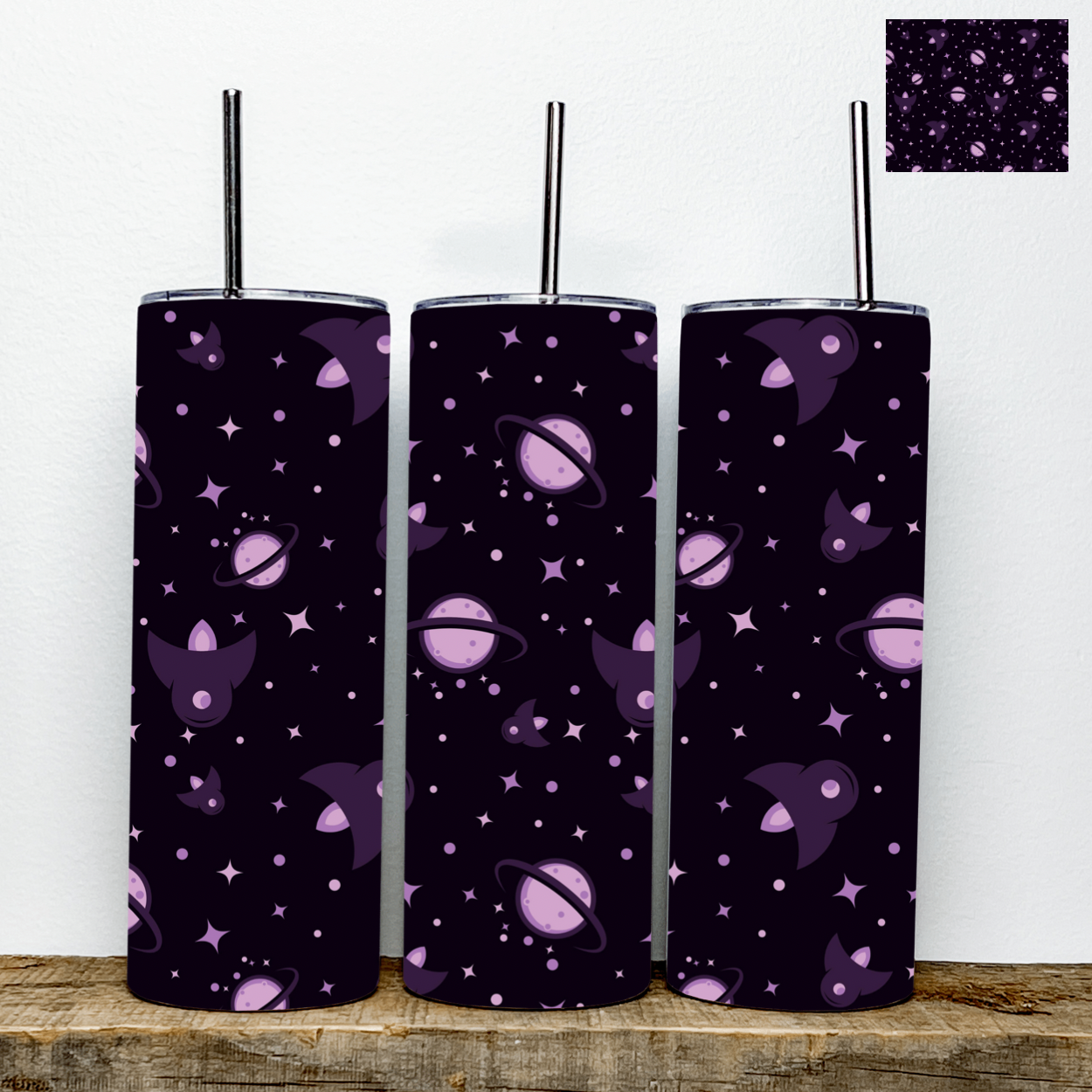 Purple Space Tumbler | Stainless Steel Double Wall Tumbler